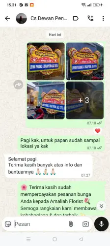 Testimonial Papan Bunga Pernikahan jombang
